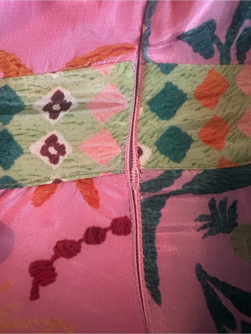 FARM RIO Fruits Queen Scarf Pink One Shoulder Midi Dress. Size L. New With Tags. - Picture 6 of 6